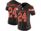 Women Nike Cleveland Browns #24 Ibraheim Campbell Vapor Untouchable Limited Brown Team Color NFL Jersey