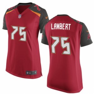 Women\'s Nike Tampa Bay Buccaneers #75 Davonte Lambert Limited Red Team Color NFL Jersey