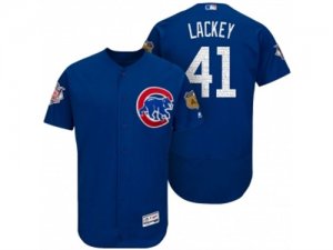 Mens Chicago Cubs #41 John Lackey 2017 Spring Training Flex Base Authentic Collection Stitched Baseball Jersey