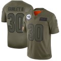 Nike Rams #30 Todd Gurley II 2019 Olive Salute To Service Limited Jersey