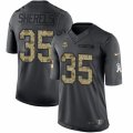 Mens Nike Minnesota Vikings #35 Marcus Sherels Limited Black 2016 Salute to Service NFL Jersey