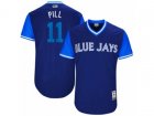 2017 Little League World Series Blue Jays #11 Kevin Pillar Pill Royal Jersey