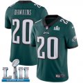 Youth Nike Eagles #20 Brian Dawkins Green 2018 Super Bowl LII Vapor Untouchable Player Limited Jersey