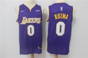 Lakers #0 Kyle Kuzma Purple Nike Swingman Jersey