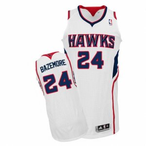 Mens Adidas Atlanta Hawks #24 Kent Bazemore Authentic White Home NBA Jersey