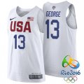 Paul George USA Dream Twelve Team #13 2016 Rio Olympics White Authentic Jersey