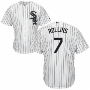 Men\'s Majestic Chicago White Sox #7 Jimmy Rollins Replica White Home Cool Base MLB Jersey
