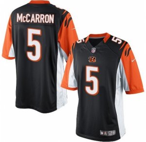 Men\'s Nike Cincinnati Bengals #5 AJ McCarron Limited Black Team Color NFL Jersey