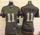Women Nike Arizona Cardinals #11 Larry Fitzgerald Green Salute to Service Jerseys