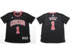 NBA Chicago Bulls #1 Derrick Rose Black Short Sleeve Stitched Jerseys