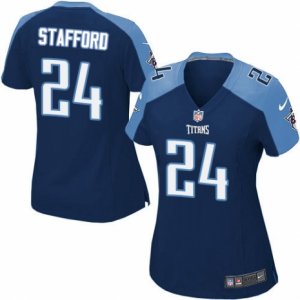 Women\'s Nike Tennessee Titans #24 Daimion Stafford Limited Navy Blue Alternate NFL Jersey