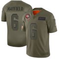 Nike Browns #6 Baker Mayfield 2019 Olive Salute To Service Limited Jersey