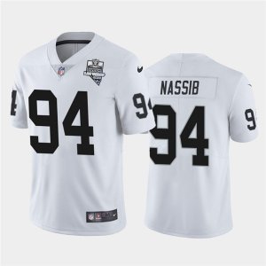 Nike Raiders #94 Carl Nassib White 2020 Inaugural Season Vapor Untouchable Limited