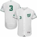 Mens Majestic Washington Nationals #3 Michael Taylor White Celtic Flexbase Authentic Collection MLB Jersey