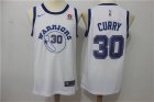 Warriors #30 Stephen Curry White Nike Throwback Swingman Jersey