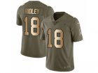 Nike Atlanta Falcons #18 Calvin Ridley Olive Gold Men Stitched NFL Limited 2017 Salute To Service Jersey