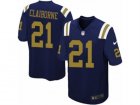 Mens Nike New York Jets #21 Morris Claiborne Limited Navy Blue Alternate NFL Jersey