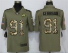 Nike Redskins #91 Ryan Kerrigan Olive Camo Salute To Service Limited Jersey