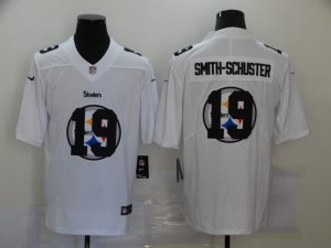Nike Steelers #19 JuJu-Smith Schuster White Shadow Logo Limited Jersey