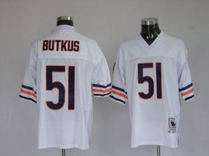 nfl chicago bears #51 butkus m&n white(small number)
