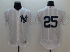New York Yankees #25 Gleyber Torres White Flexbase Replica Player Jersey