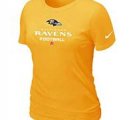 Women Baltimore Ravens yellow T-Shirt