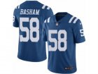 Mens Nike Indianapolis Colts #58 Tarell Basham Limited Royal Blue Rush NFL Jersey
