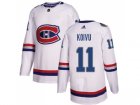 Men Adidas Montreal Canadiens #11 Saku Koivu White Authentic 2017 100 Classic Stitched NHL Jersey