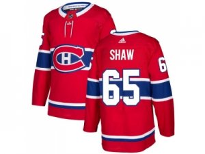 Men Adidas Montreal Canadiens #65 Andrew Shaw Red Home Authentic Stitched NHL Jersey
