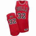 Mens Adidas Chicago Bulls #32 Kris Dunn Authentic Red Road NBA Jersey