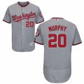 Mens Majestic Washington Nationals #20 Daniel Murphy Grey Flexbase Authentic Collection MLB Jersey