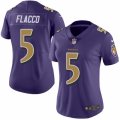 Women's Nike Baltimore Ravens #5 Joe Flacco Limited Purple Rush NFL Jersey