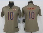 Nike Bears #10 Mitchell Trubisky Olive Women Salute To Service Limited Jersey