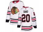 Men Adidas Chicago Blackhawks #20 Brandon Saad White Road Authentic Stitched NHL Jersey