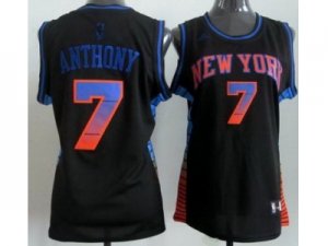 nba Women New York Knicks #7 Carmelo Anthony Black Vibe Fashion Revolution 30 Swingman Jersey