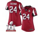 Womens Nike Atlanta Falcons #24 Devonta Freeman Limited Red Team Color Super Bowl LI 51 NFL Jersey