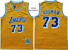 Lakers #73 Dennis Rodman Yellow 1999-2000 Hardwood Classics Mesh Jersey