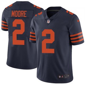 Men\'s Chicago Bears #2 D.J. Moore Navy Blue Vapor Untouchable Stitched Football Jersey
