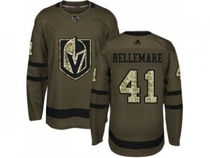 Men Adidas Vegas Golden Knights #41 Pierre-Edouard Bellemare Authentic Green Salute To Service NHL Jersey
