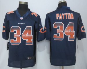 2015 New Nike Chicago Bears #34 Payton Navy Blue Strobe Jerseys(Limited)