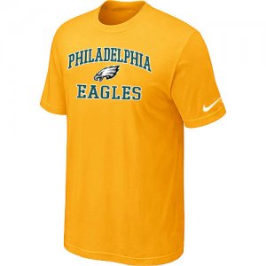 Philadelphia Eagles Heart & Soul Yellow T-Shirt