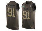 Mens Nike New York Jets #91 Sheldon Richardson Limited Green Salute to Service Tank Top NFL Jersey