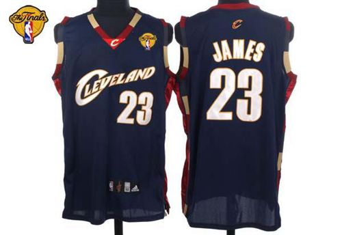 NBA Cleveland Cavaliers #23 LeBron James Blue The Finals Patch Stitched Jerseys