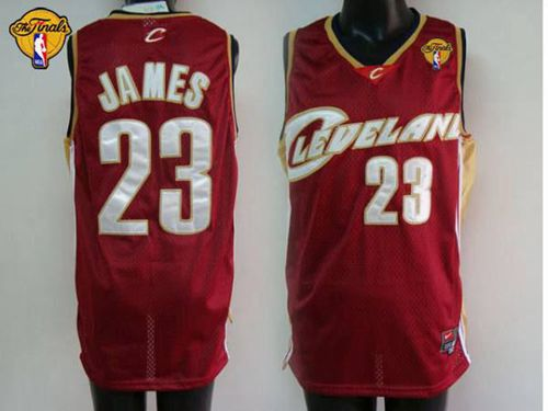 NBA Cleveland Cavaliers #23 LeBron James Red The Finals Patch Stitched Jerseys