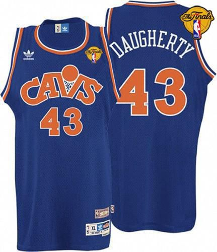 NBA Cleveland Cavaliers #43 Brad Daugherty Blue CAVS Throwback The Finals Patch Stitched Jerseys