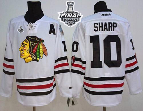NHL Blackhawks #10 Patrick Sharp White 2015 Winter Classic 2015 Stanley Cup Stitched Jerseys