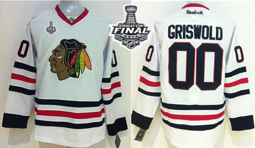 NHL Chicago Blackhawks #00 Clark Griswold White 2015 Stanley Cup Stitched Jerseys