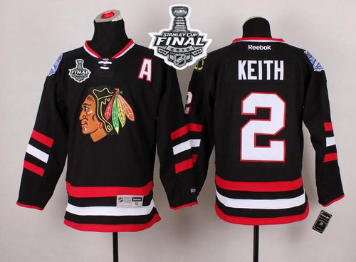 NHL Chicago Blackhawks #2 Duncan Keith Black 2014 Stadium Series 2015 Stanley Cup Stitched Jerseys