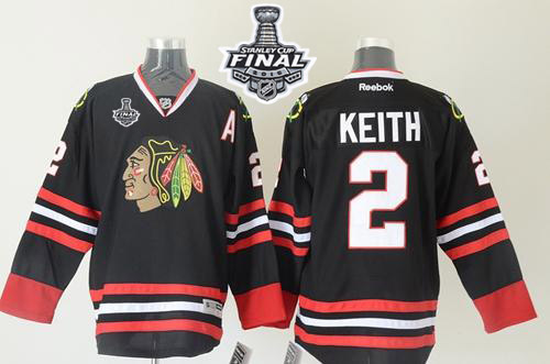 NHL Chicago Blackhawks #2 Duncan Keith Black 2015 Stanley Cup Stitched Jerseys