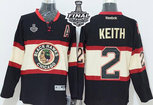 NHL Chicago Blackhawks #2 Duncan Keith Black New Third 2015 Stanley Cup Stitched Jerseys